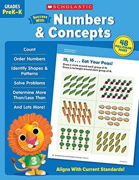 portada Scholastic Success With Numbers & Concepts Workbook (Scholastic Success; Grades Prek-K) (en Inglés)