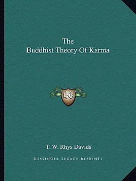 portada the buddhist theory of karma (en Inglés)
