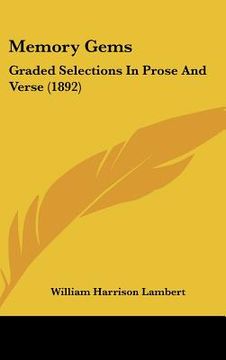 portada memory gems: graded selections in prose and verse (1892)