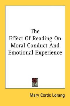 portada the effect of reading on moral conduct and emotional experience (en Inglés)