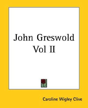 portada john greswold vol ii (en Inglés)