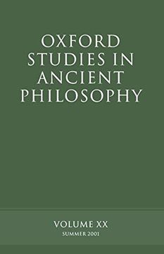 portada Oxford Studies in Ancient Philosophy: Volume xx: Summer 2001 (en Inglés)