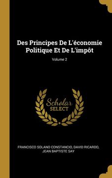 portada Des Principes de L'économie Politique et de L'impôt; Volume 2 