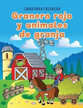 portada Libro para colorear granero rojo y animales de granja