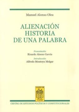 portada Alienación. Historia de una Palabra (in Spanish)
