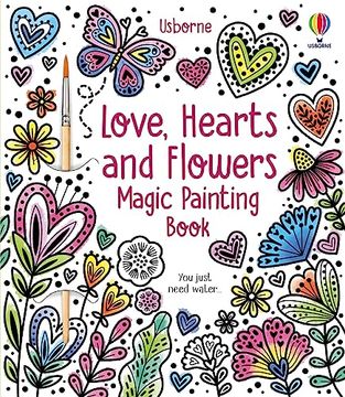 portada Love, Hearts and Flowers Magic Painting Book