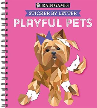 portada Sticker Puzzles Playful Pets (Brain Games - Sticker by Letter) (en Inglés)