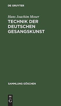 portada Technik der Deutschen Gesangskunst (en Alemán)