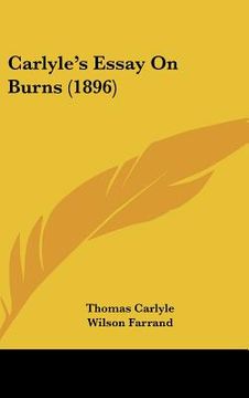 portada carlyle's essay on burns (1896) (in English)