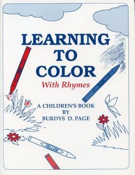 portada learning to color with ryhmes (en Inglés)