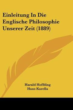 portada Einleitung In Die Englische Philosophie Unserer Zeit (1889) (in German)