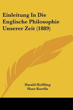 portada Einleitung In Die Englische Philosophie Unserer Zeit (1889) (en Alemán)