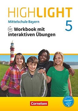 portada Highlight - Mittelschule Bayern: 5. Jahrgangsstufe - Workbook mit Interaktiven Übungen auf Scook. De: Mit Audios Online