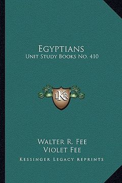 portada egyptians: unit study books no. 410 (en Inglés)