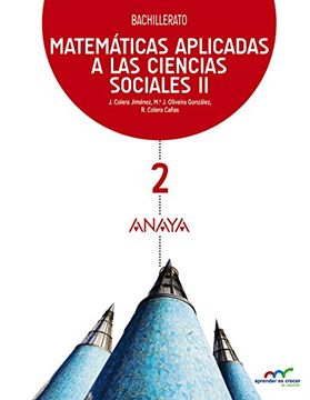 portada Matemáticas aplicadas a las Ciencias Sociales II. (Aprender es crecer en conexión)