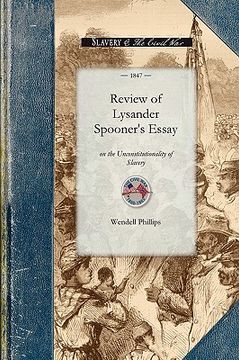 portada review of lysander spooner's essay on the unconstitutionality of slavery (in English)