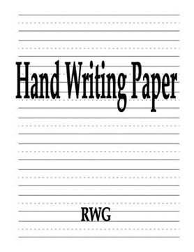 portada Hand Writing Paper: 50 Pages 8.5" X 11" (en Inglés)
