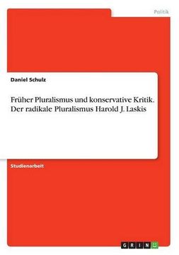 portada Früher Pluralismus und konservative Kritik. Der radikale Pluralismus Harold J. Laskis (German Edition)