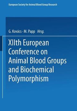 portada Xiith European Conference on Animal Blood Groups and Biochemical Polymorphism (in English)