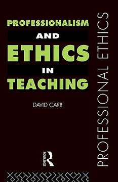 portada professionalism and ethics in teaching (in English)