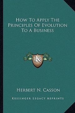 portada how to apply the principles of evolution to a business