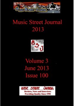 portada Music Street Journal 2013: Volume 3 - June 2013 - Issue 100 Hardcover Edition (en Inglés)