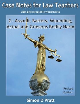 portada Case Notes for Law Teachers: Assault, Battery, Wounding, Actual and Grievous Bodily Harm (en Inglés)