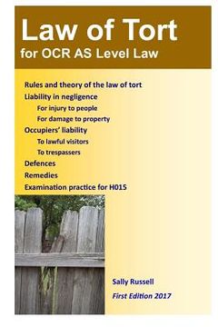 portada Law of Tort for OCR AS Level Law: with an introduction to the nature of law (en Inglés)