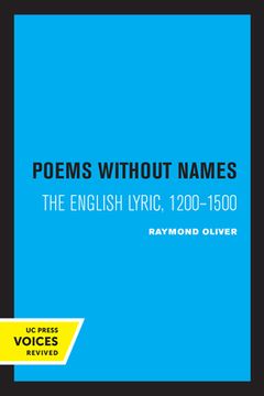 portada Poems Without Names: The English Lyric, 1200-1500 (en Inglés)