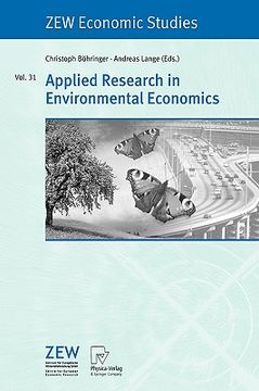 portada applied research in environmental economics (en Inglés)