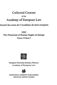 portada collected courses of the academy of europ law/1995 protect hum (volume vi, book 2) (en Inglés)