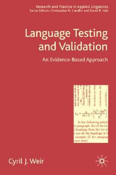 portada language testing and validation: an evidence-based approach (en Inglés)
