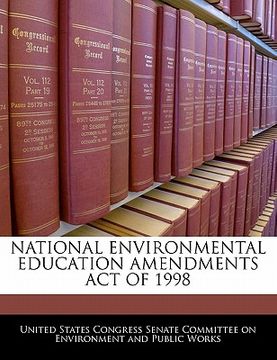 portada national environmental education amendments act of 1998 (en Inglés)