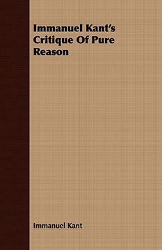 portada immanuel kant's critique of pure reason