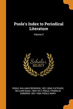 portada Poole'S Index to Periodical Literature; Volume 3 