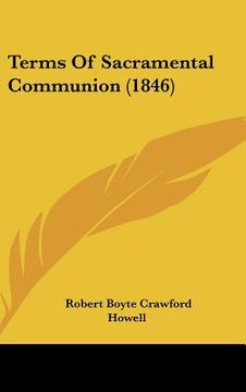 portada terms of sacramental communion (1846) (in English)