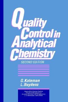 portada quality control in analytical chemistry (en Inglés)