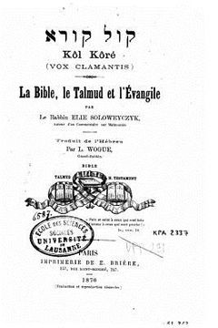 portada La Bible, le Talmud et l'Evangile (in French)