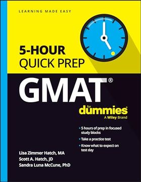 portada Gmat 5-Hour Quick Prep for Dummies (For Dummies (Career (en Inglés)