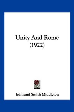 portada unity and rome (1922) (en Inglés)