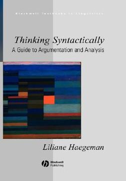 portada thinking syntactically: a guide to argumentation  and analysis