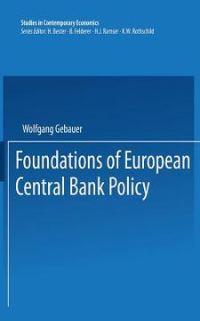 portada foundations of european central bank policy (in English)