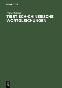 portada Tibetisch-Chinesische Wortgleichungen (en Alemán)