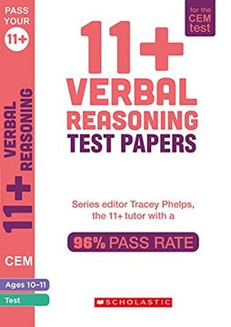 portada 11+ Practice for the cem Test: Skills Tests for Verbal Reasoning (Ages 10-11) by Tracey Phelps, the Tutor With a 96% Pass Rate. (Pass Your 11+) (en Inglés)