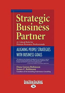 portada strategic business partner: aligning people strategies with business goals (easyread large edition) (en Inglés)