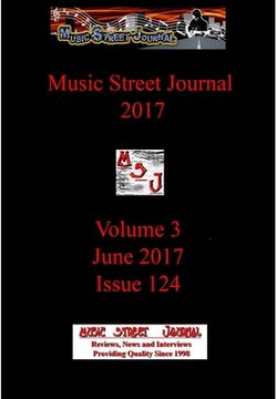 portada Music Street Journal 2017: Volume 3 - June 2017 - Issue 124 Hardcover Edition