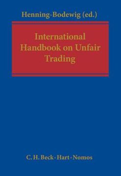 portada International Handbook on Unfair Competition (in English)