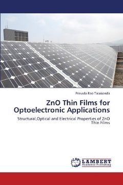portada Zno Thin Films for Optoelectronic Applications