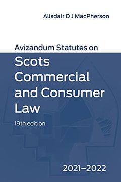 portada Avizandum Statutes on Scots Commercial and Consumer Law: 2021-2022 (in English)