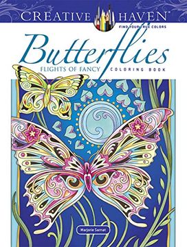 portada Creative Haven Butterflies Flights of Fancy Coloring Book (en Inglés)